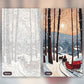 Sleigh Through the Pines paint by numbers kit, before and after