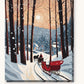 Sleigh Through the Pines paint by numbers kit on stretched canvas