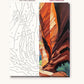 Slot Canyon Light Beams numbered canvas next to the finished painting