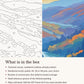 Close-up of the Smoky Mountains in Autumn canvas texture and printed numbers