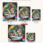 Snow Globe with a Christmas Village canvas sizes from 12 x 12 to 23.5 x 23.5 inches