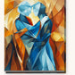 Twin Flames paint by numbers kit on stretched canvas