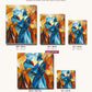 Twin Flames canvas sizes from 12 x 12 to 23.5 x 23.5 inches
