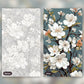 Tapestry of Blossoms paint by numbers kit, before and after