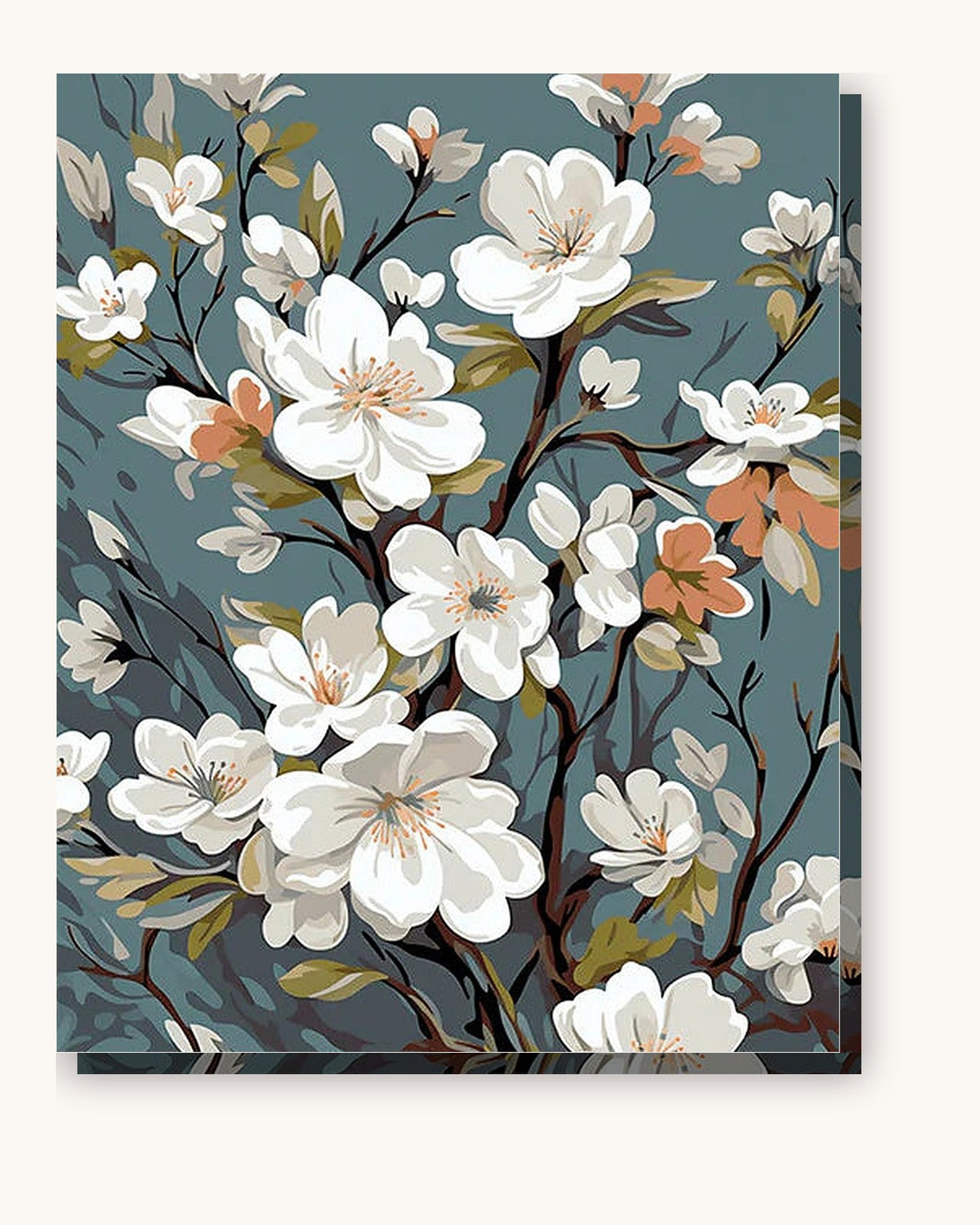 Tapestry of Blossoms paint by numbers kit on stretched canvas