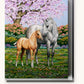 Spring Horses paint by numbers kit on stretched canvas