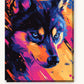 Spry Husky paint by numbers kit on stretched canvas