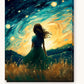 Celestial Reflection paint by numbers kit on stretched canvas