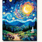 The Starry Veil paint by numbers kit on stretched canvas