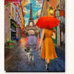 Parisian Boulevards paint by numbers kit on stretched canvas