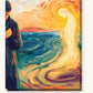 Submissive paint by numbers kit on stretched canvas