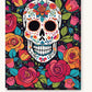 Sugar Skull with Roses paint by numbers kit on stretched canvas
