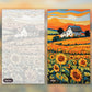 Sunflower Field at Golden Hour paint by numbers kit, before and after