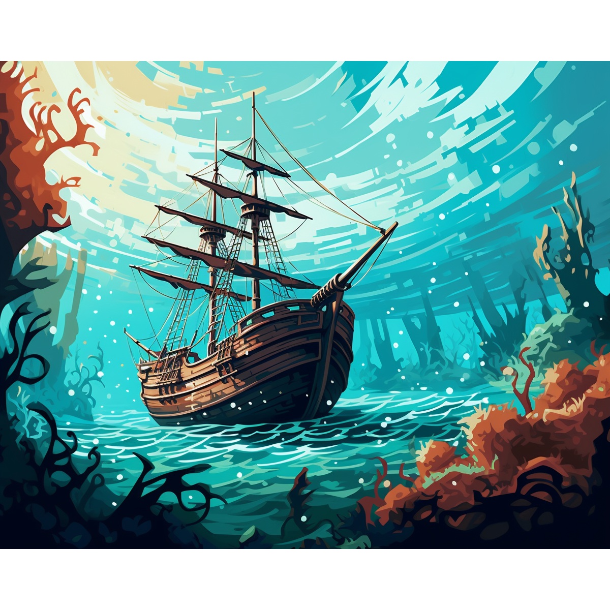 Sunken Mysteries Painting by Numbers Kit