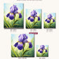 Sunlit Iris canvas sizes from 12 x 12 to 23.5 x 23.5 inches