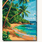 Paradise in the Sun paint by numbers kit on stretched canvas