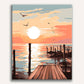 Sunset Pier Painting by Numbers Premium Kit