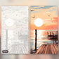 Sunset Pier paint by numbers kit, before and after