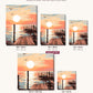 Sunset Pier canvas sizes from 12 x 12 to 23.5 x 23.5 inches