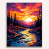 The Sunset Waterway Painting by Numbers Kit