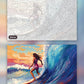 Surfing the Sunset paint by numbers kit, before and after