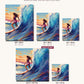 Surfing the Sunset canvas sizes from 12 x 12 to 23.5 x 23.5 inches