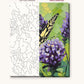 Swallowtail Butterfly on Purple Lavender numbered canvas next to the finished painting