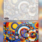Swirling Fusion paint by numbers kit, before and after
