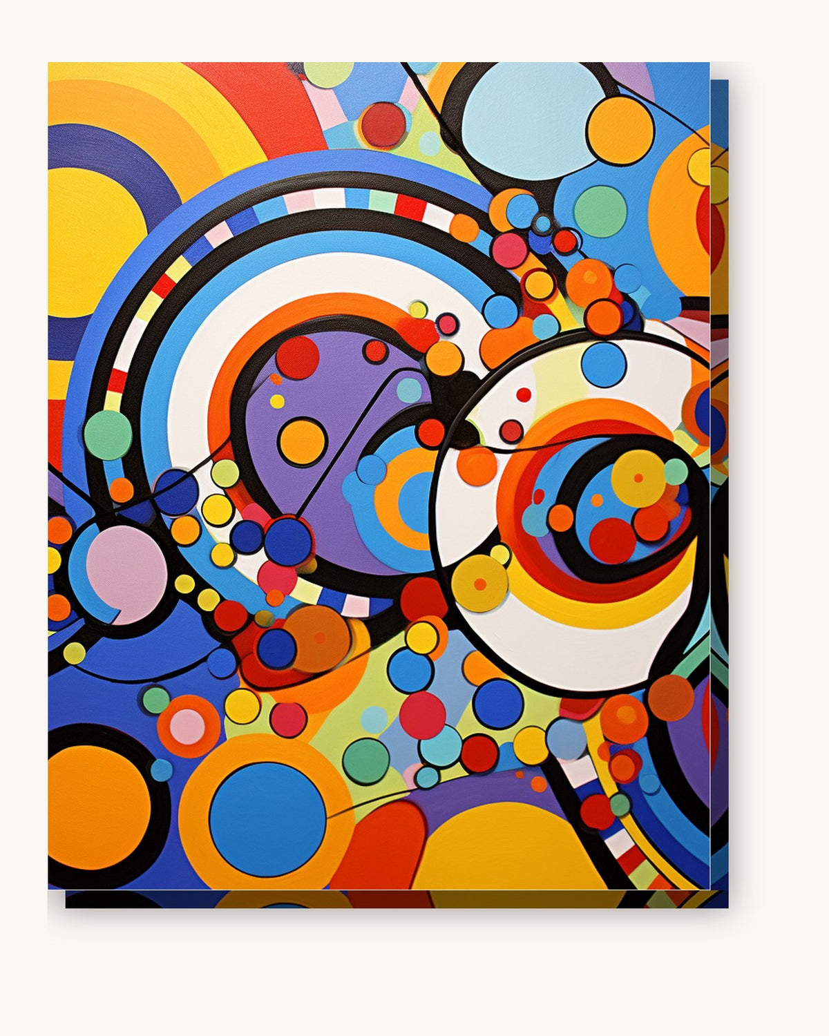Swirling Fusion paint by numbers kit on stretched canvas
