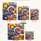 Swirling Fusion canvas sizes from 12 x 12 to 23.5 x 23.5 inches