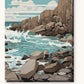 Symmetric Shores paint by numbers kit on stretched canvas