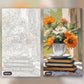 Tea and Wildflowers paint by numbers kit, before and after