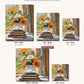 Tea and Wildflowers canvas sizes from 12 x 12 to 23.5 x 23.5 inches