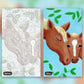 Tender Bond: Mother and Foal paint by numbers kit, before and after
