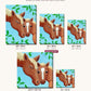 Tender Bond: Mother and Foal canvas sizes from 12 x 12 to 23.5 x 23.5 inches