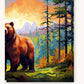The Bear's Dilemma paint by numbers kit on stretched canvas