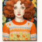 The Knitted Elegance paint by numbers kit on stretched canvas