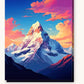 The Peak of Peaks paint by numbers kit on stretched canvas