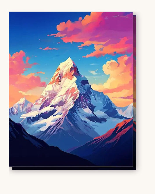 The Peak of Peaks paint by numbers kit on stretched canvas
