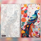 The Radiant Perch paint by numbers kit, before and after