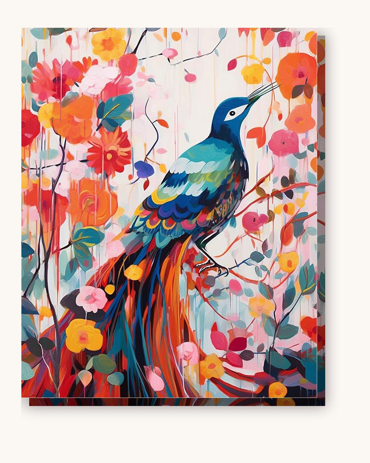 The Radiant Perch paint by numbers kit on stretched canvas