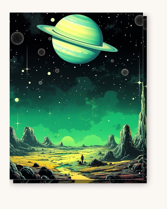 The Ringed Giant paint by numbers kit on stretched canvas