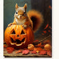 The Spooky Forest Squirrel paint by numbers kit on stretched canvas