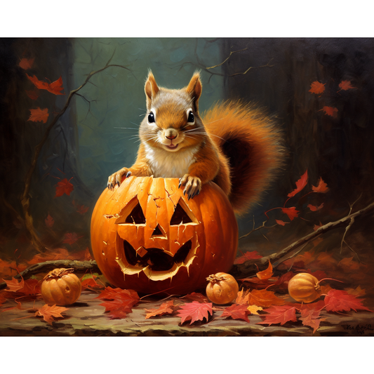 The Spooky Forest Squirrel Art Painting Kit