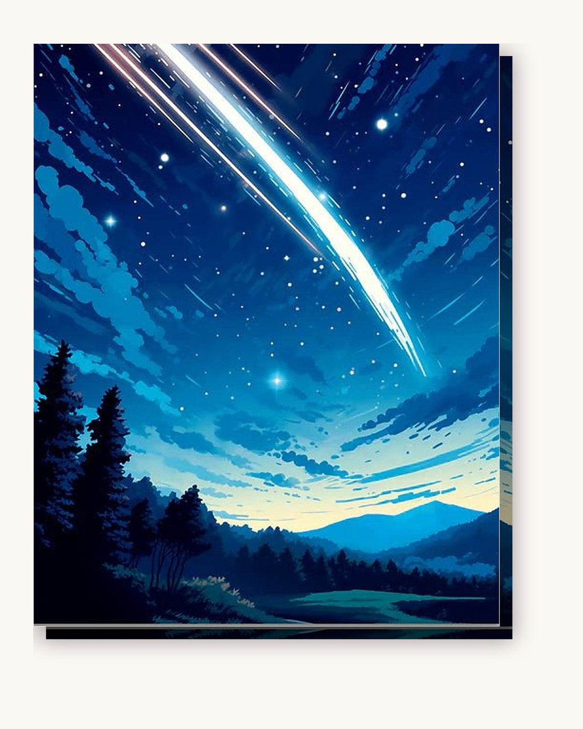 The Swing paint by numbers kit on stretched canvas