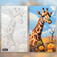 The Tall Gaze paint by numbers kit, before and after