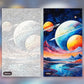 The Vast Space paint by numbers kit, before and after