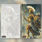The Warrior paint by numbers kit, before and after