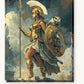 The Warrior paint by numbers kit on stretched canvas