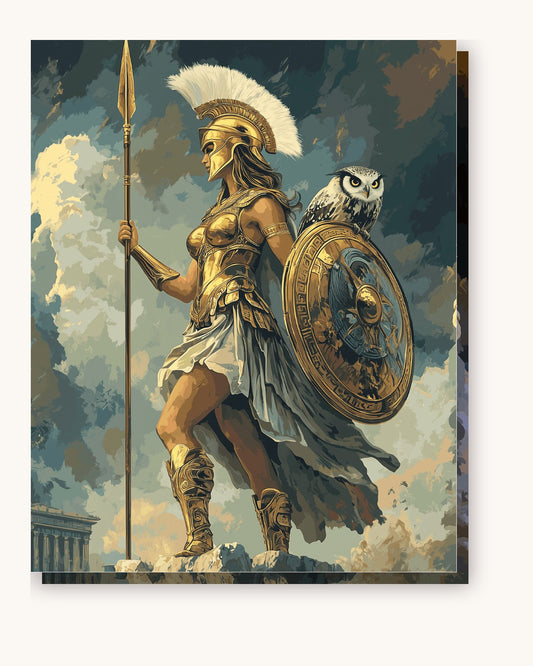 The Warrior paint by numbers kit on stretched canvas